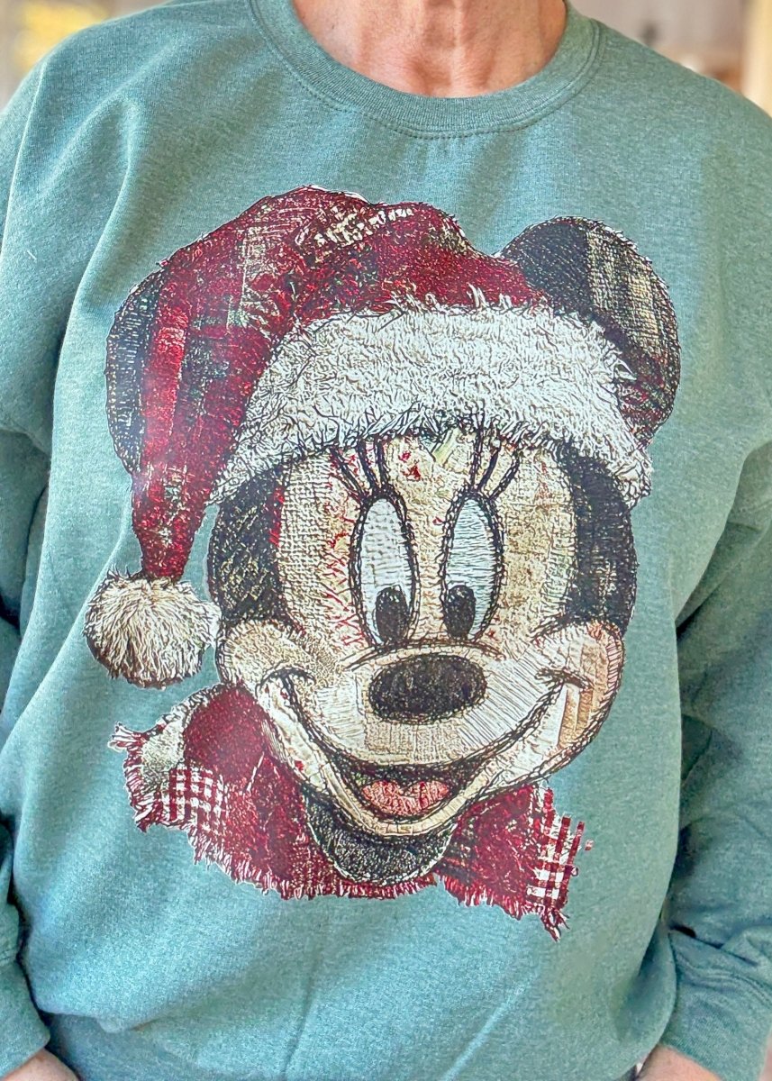 Christmas Mickey Sweatshirt - sweatshirt - Jimberly's Boutique - Olive Branch - Mississippi