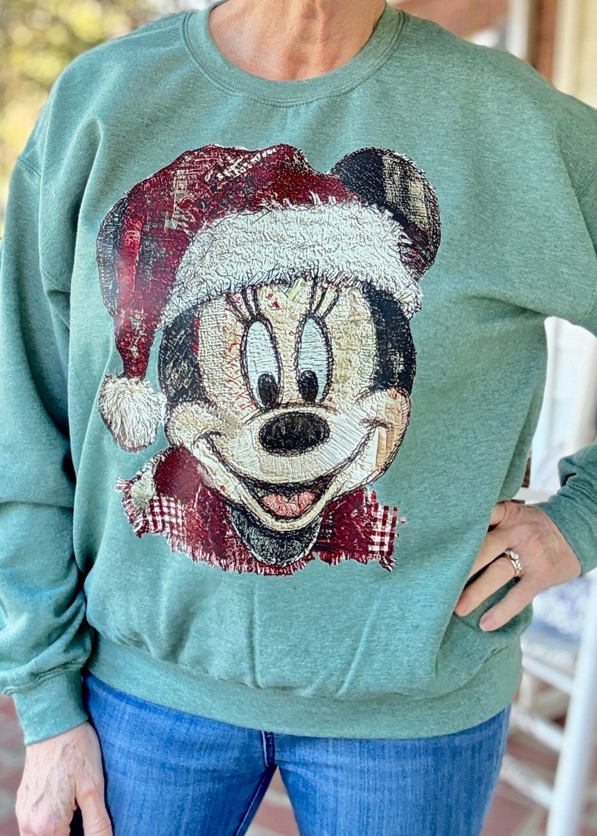 Christmas Mickey Sweatshirt - sweatshirt - Jimberly's Boutique - Olive Branch - Mississippi