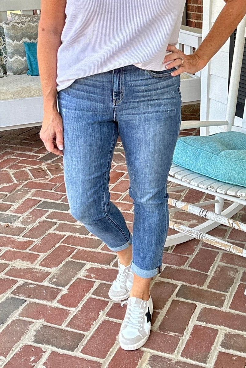 Coldwater High Rise Boyfriend | Judy Blue Jeans | Dark Wash - jeans - Jimberly's Boutique - Olive Branch - Mississippi