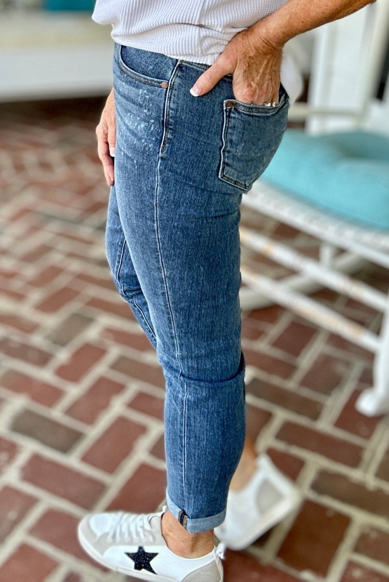 Coldwater High Rise Boyfriend | Judy Blue Jeans | Dark Wash - jeans - Jimberly's Boutique - Olive Branch - Mississippi