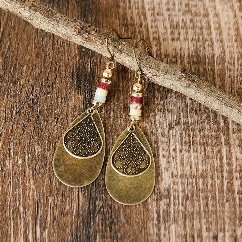 Copper Boho Dangle Earrings - Earrings - Jimberly's Boutique - Olive Branch - Mississippi