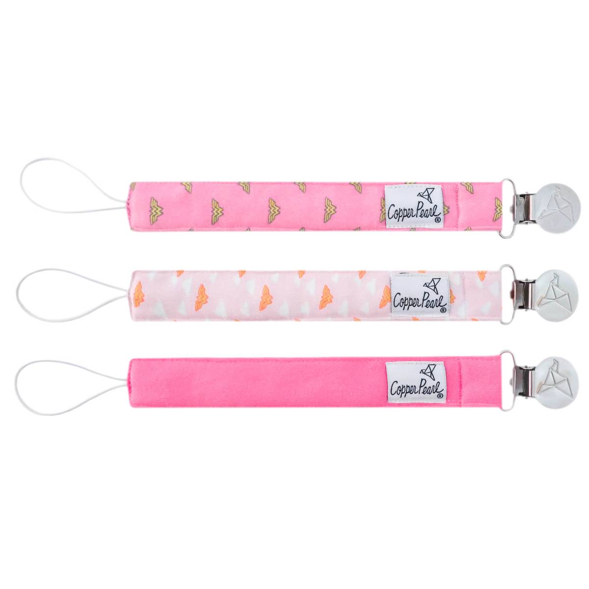 Copper Pearl Binky Clips (set of 3) - Pacifier Clip - Jimberly's Boutique - Olive Branch - Mississippi