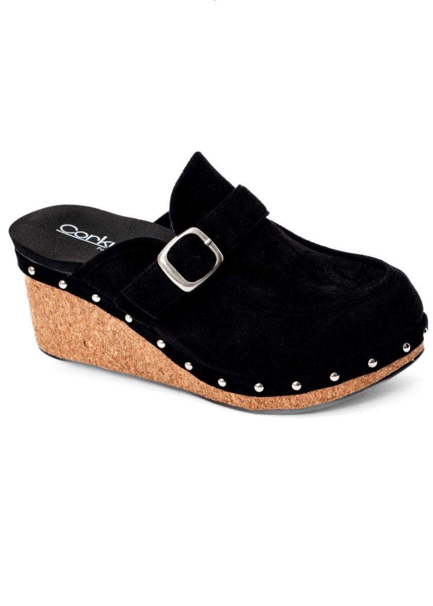 Corkys | Just Precious | Clogs | Black Suede - Corky Hey Girl Clogs - Jimberly's Boutique - Olive Branch - Mississippi