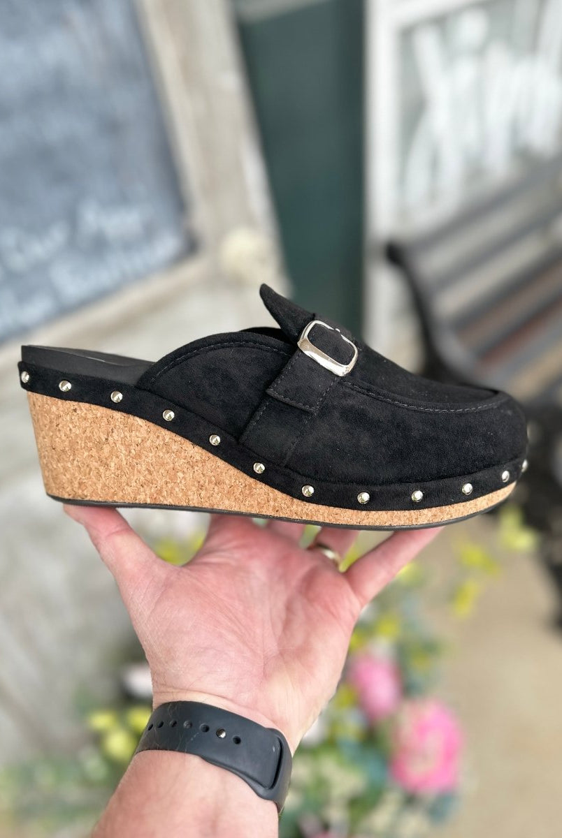Corkys | Just Precious | Clogs | Black Suede - Corky Hey Girl Clogs - Jimberly's Boutique - Olive Branch - Mississippi