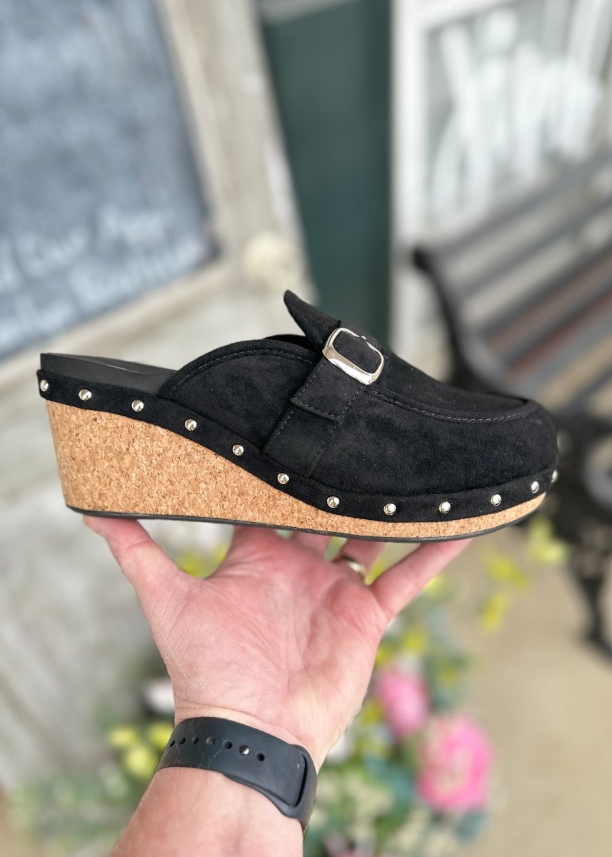 Corkys | Just Precious | Clogs | Black Suede - Corky Hey Girl Clogs - Jimberly's Boutique - Olive Branch - Mississippi