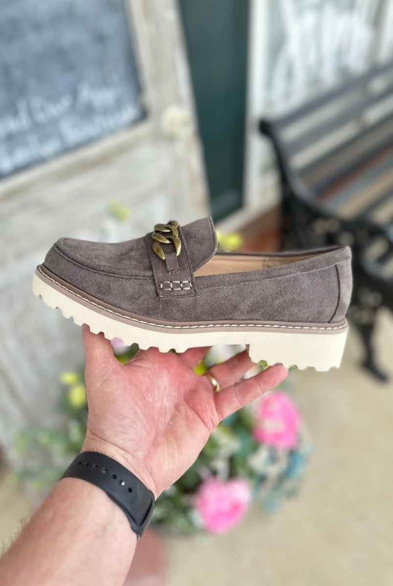 Corkys | Literally | Loafers | Light Grey Suede - Corky Hey Girl Loafers - Jimberly's Boutique - Olive Branch - Mississippi
