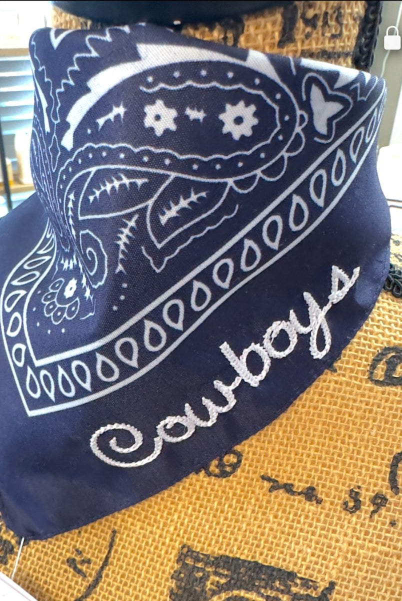 Cowboys Embroidered Bandana - accessories - Jimberly's Boutique - Olive Branch - Mississippi