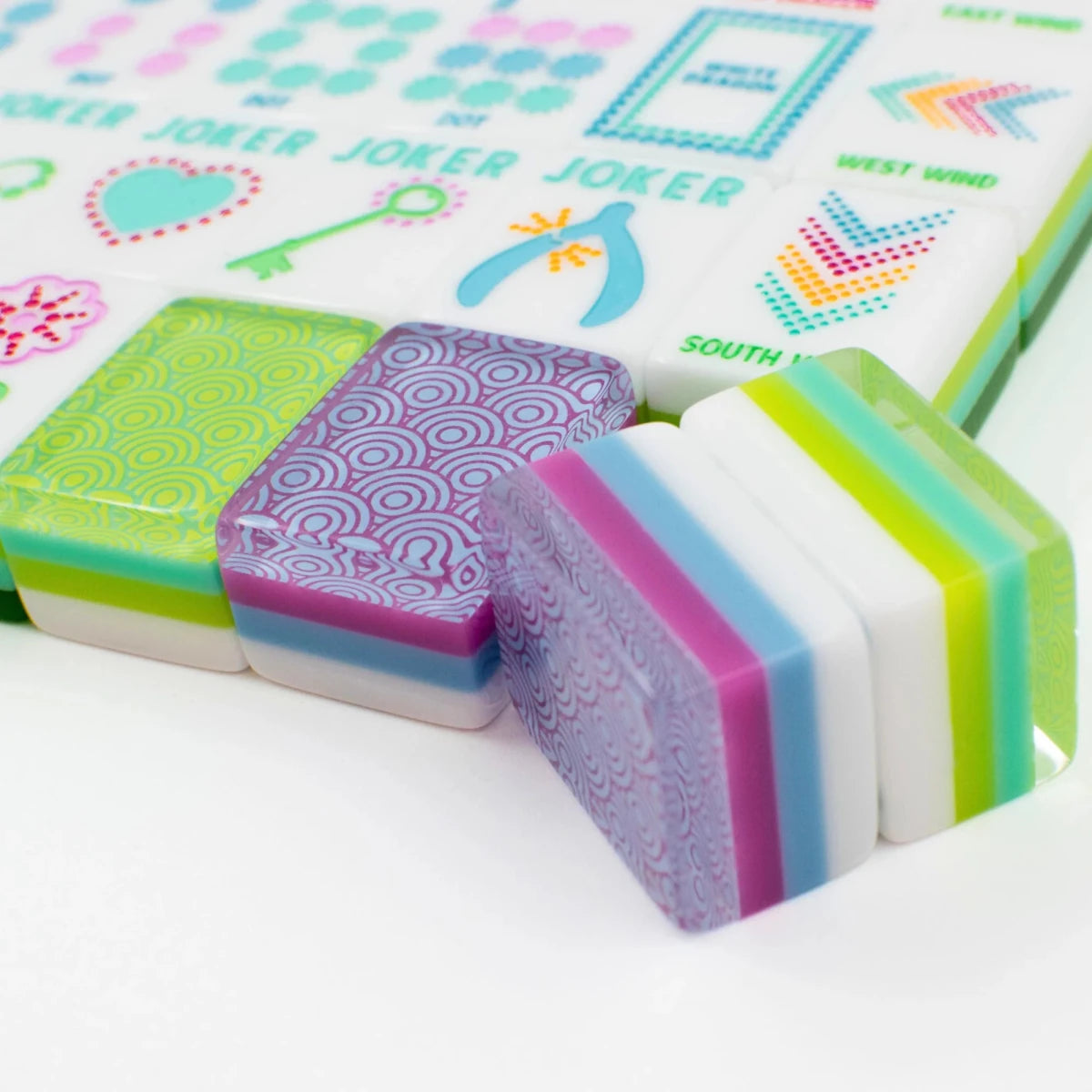 Crystal Confetti Citrus Green Mahjong Tiles | My Fair Mahjong - Mahjong Tiles - Jimberly's Boutique - Olive Branch - Mississippi