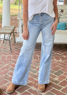 Custer Button Up Wide Leg Jeans| Risen - risen jeans - Jimberly's Boutique - Olive Branch - Mississippi