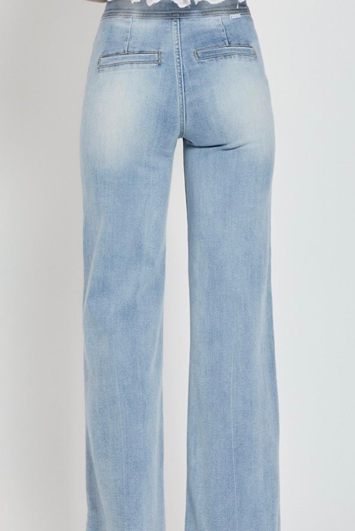 Custer Button Up Wide Leg Jeans| Risen - risen jeans - Jimberly's Boutique - Olive Branch - Mississippi