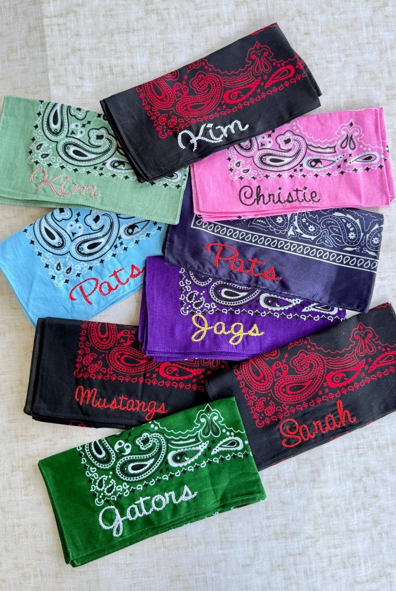 Custom Embroidered Bandana - accessories - Jimberly's Boutique - Olive Branch - Mississippi