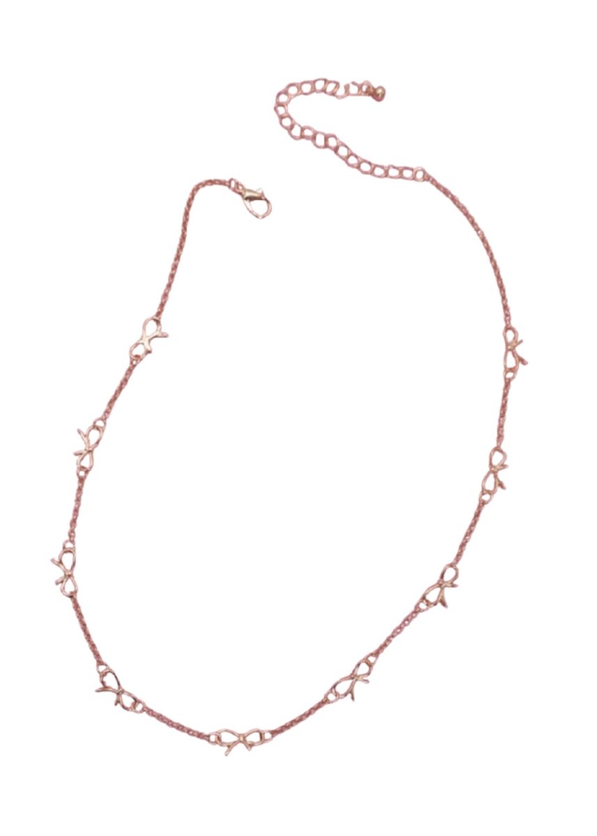 Cutout Bow Station Necklace - Necklace - Jimberly's Boutique - Olive Branch - Mississippi