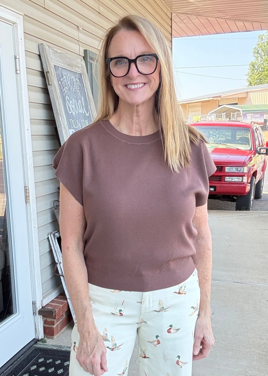 Darcy Dolman Sleeve Sweater - Brown - Jimberly's Boutique-Olive Branch-Mississippi