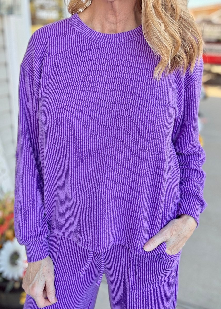 Darcy Lounge Set - Purple - pants set -Jimberly's Boutique-Olive Branch-Mississippi