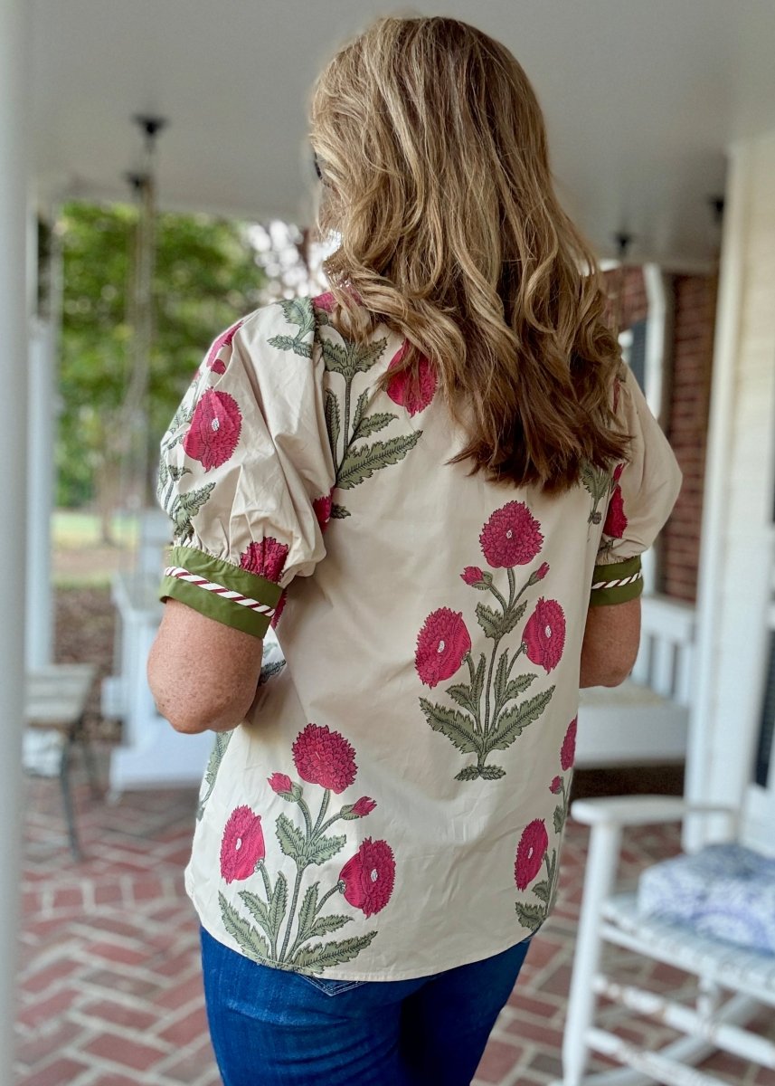 Delta Bloom Top - Ecru | Entro - Entro Top - Jimberly's Boutique - Olive Branch - Mississippi