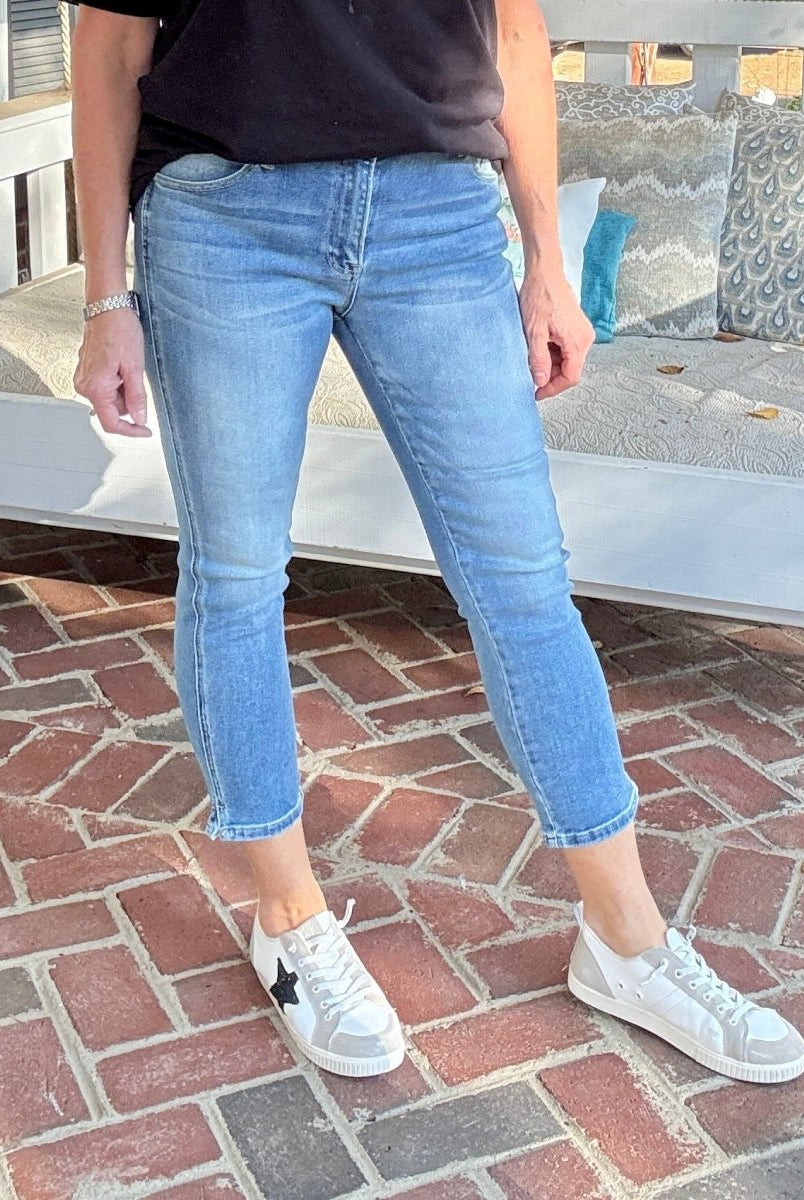 Delta Crop Skinny Jeans | Risen - risen jeans - Jimberly's Boutique - Olive Branch - Mississippi