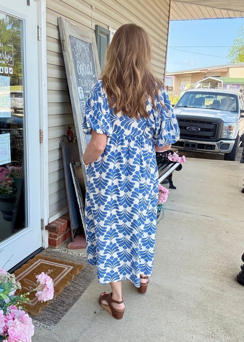 Denim Blue Boho Midi Dress | Jodifl - dress - Jimberly's Boutique - Olive Branch - Mississippi
