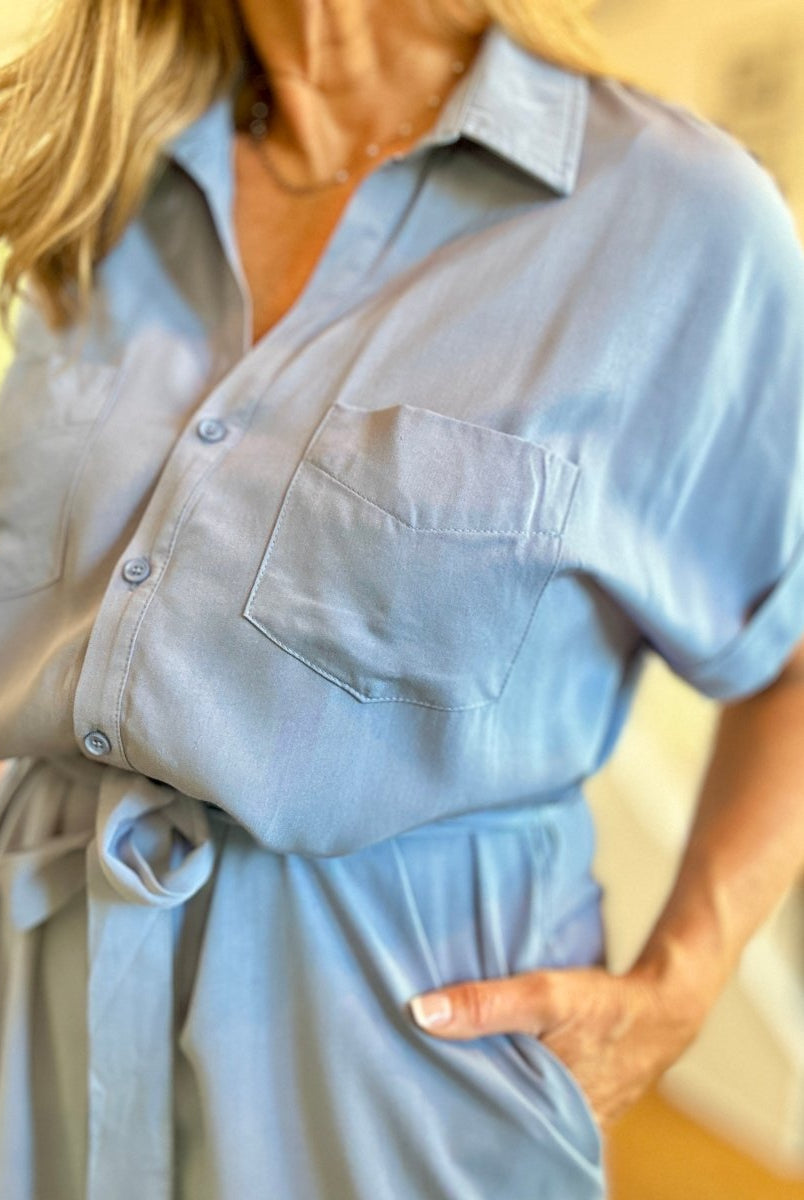 Denim Blue Button Down Midi Dress | Umgee - Casual Dress - Jimberly's Boutique - Olive Branch - Mississippi