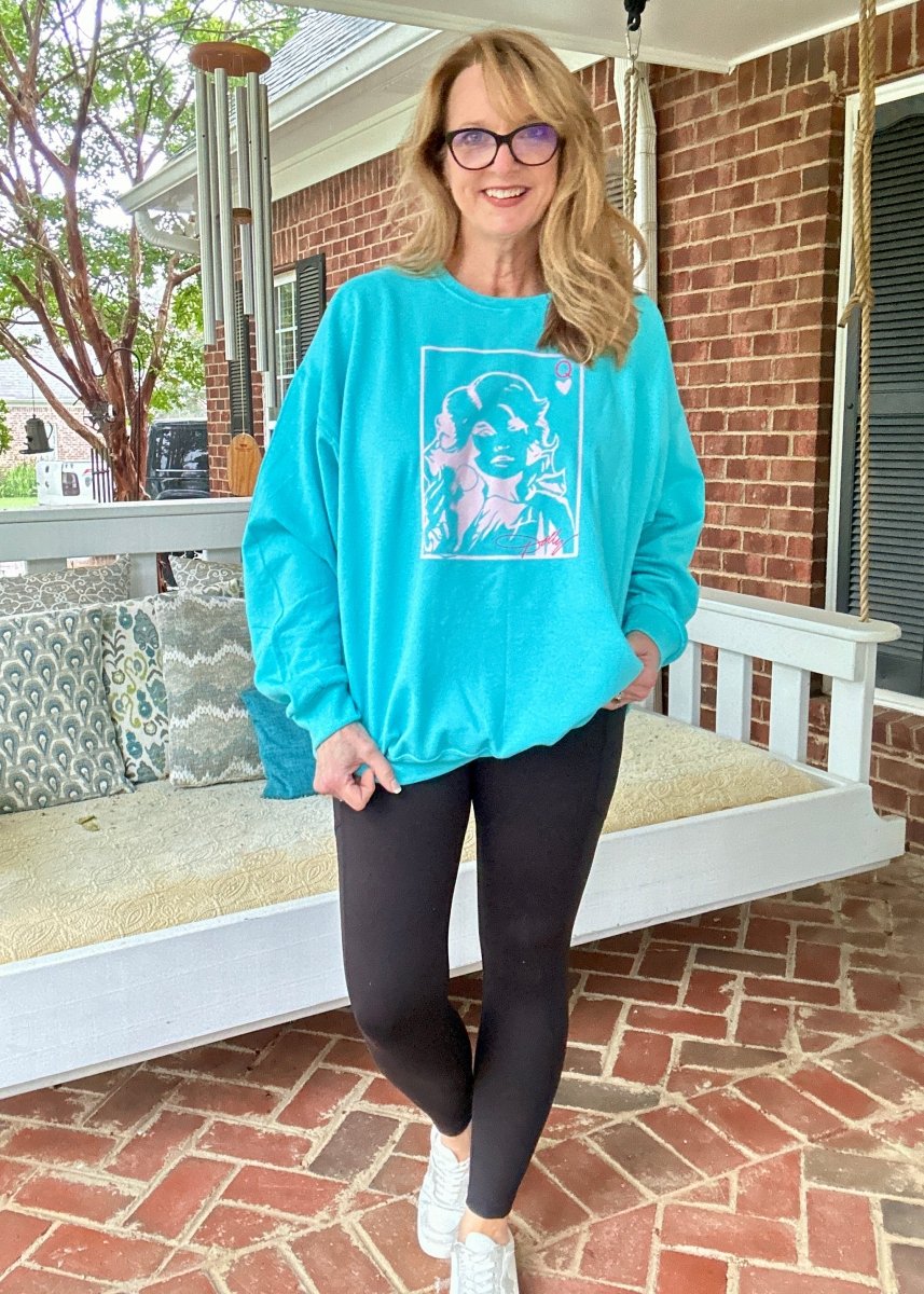 Dolly Queen of Hearts Sweatshirt - Graphic Sweatshirt - Jimberly's Boutique - Olive Branch - Mississippi