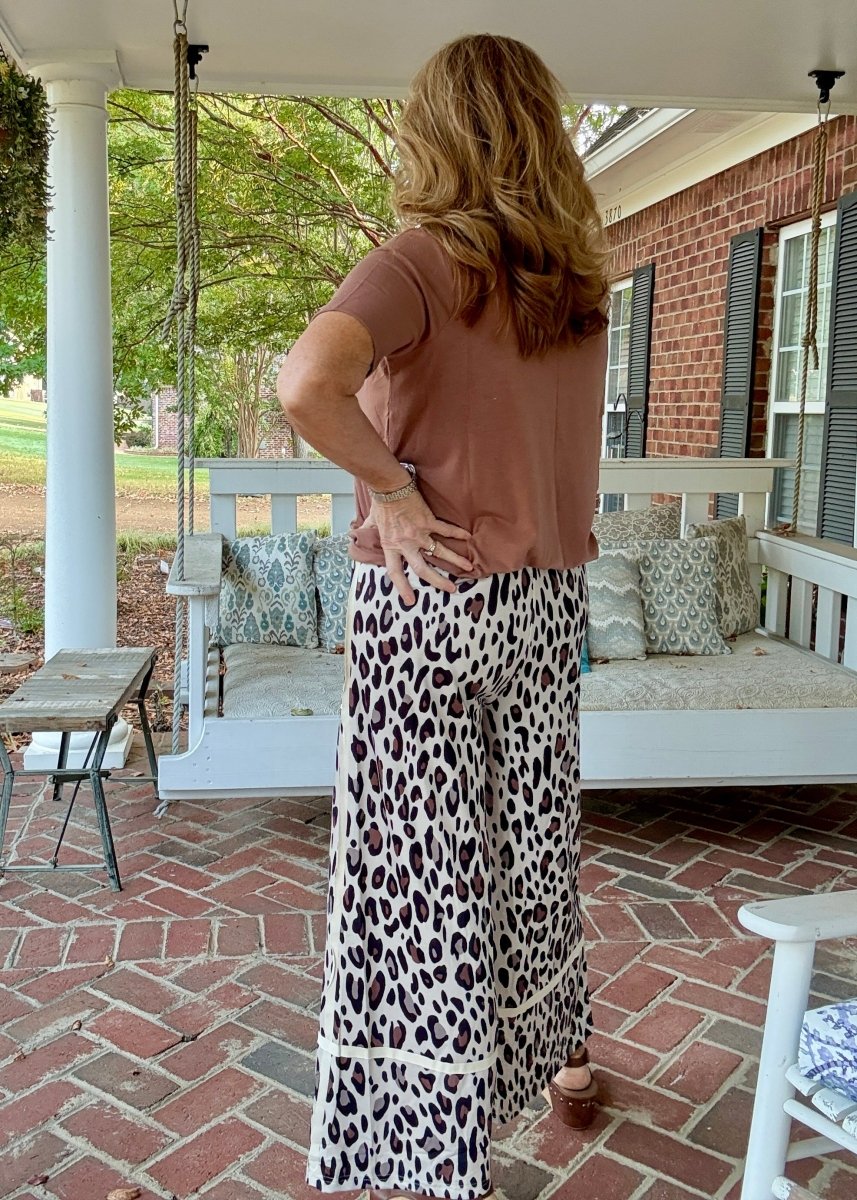 Ella Leopard Wide Leg Cropped Pants - casual pants - Jimberly's Boutique - Olive Branch - Mississippi