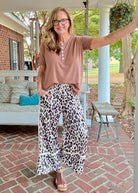 Ella Leopard Wide Leg Cropped Pants - casual pants - Jimberly's Boutique - Olive Branch - Mississippi