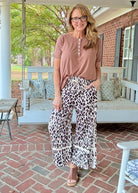Ella Leopard Wide Leg Cropped Pants - casual pants - Jimberly's Boutique - Olive Branch - Mississippi