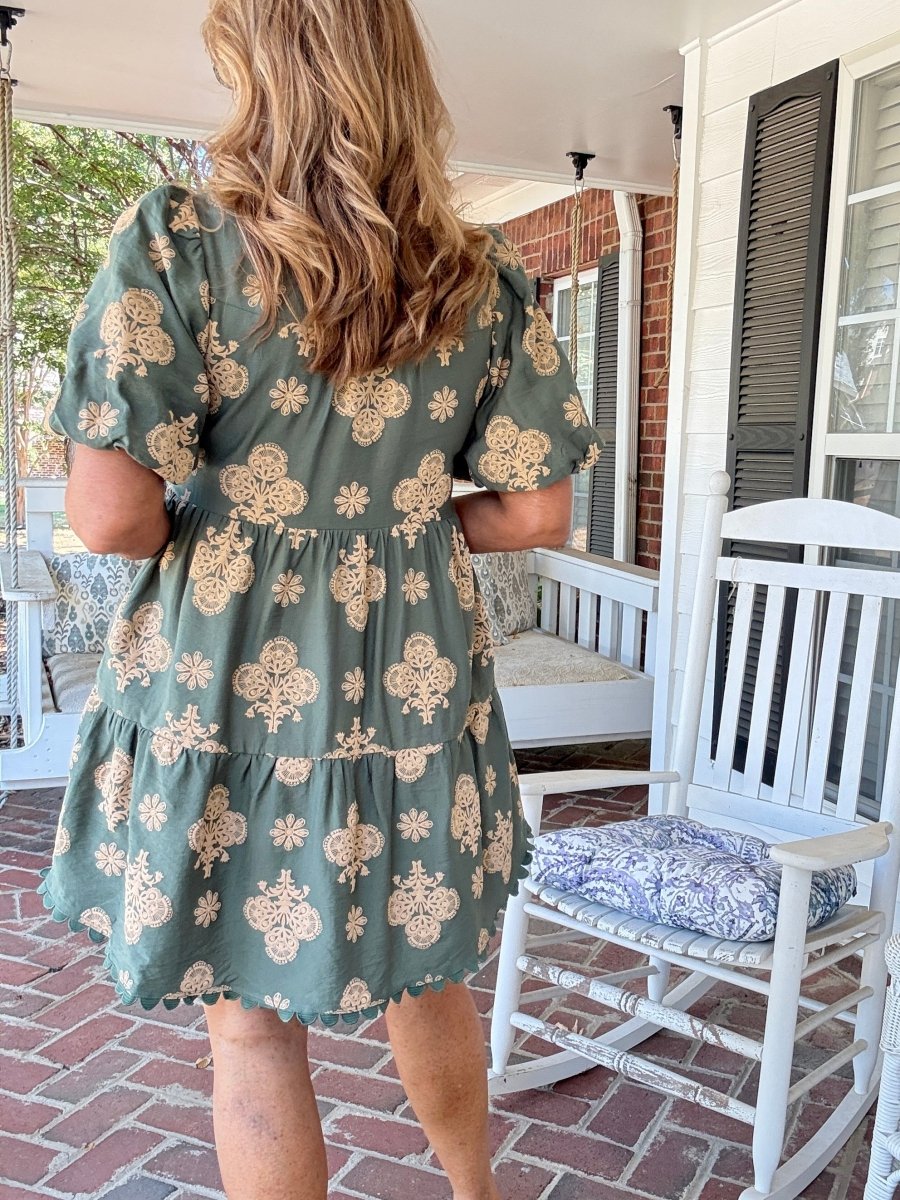 Fancy Fall Olive Dress - dress - Jimberly's Boutique - Olive Branch - Mississippi