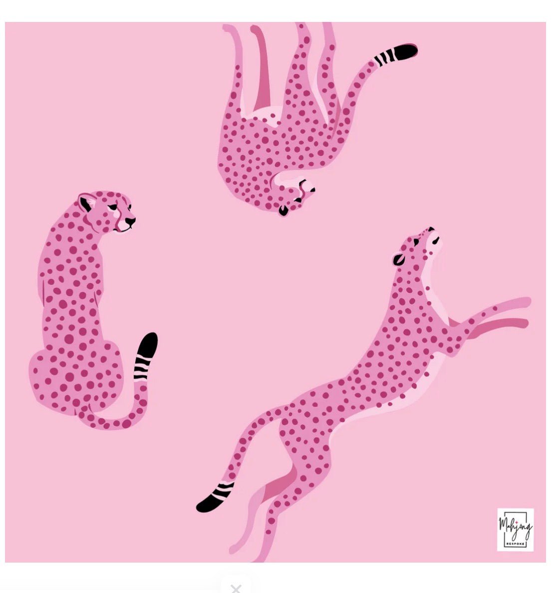 Flirty Leopards Petal Pink Mahjong Mat | Bespoke - Mahjong Mat -Jimberly's Boutique-Olive Branch-Mississippi