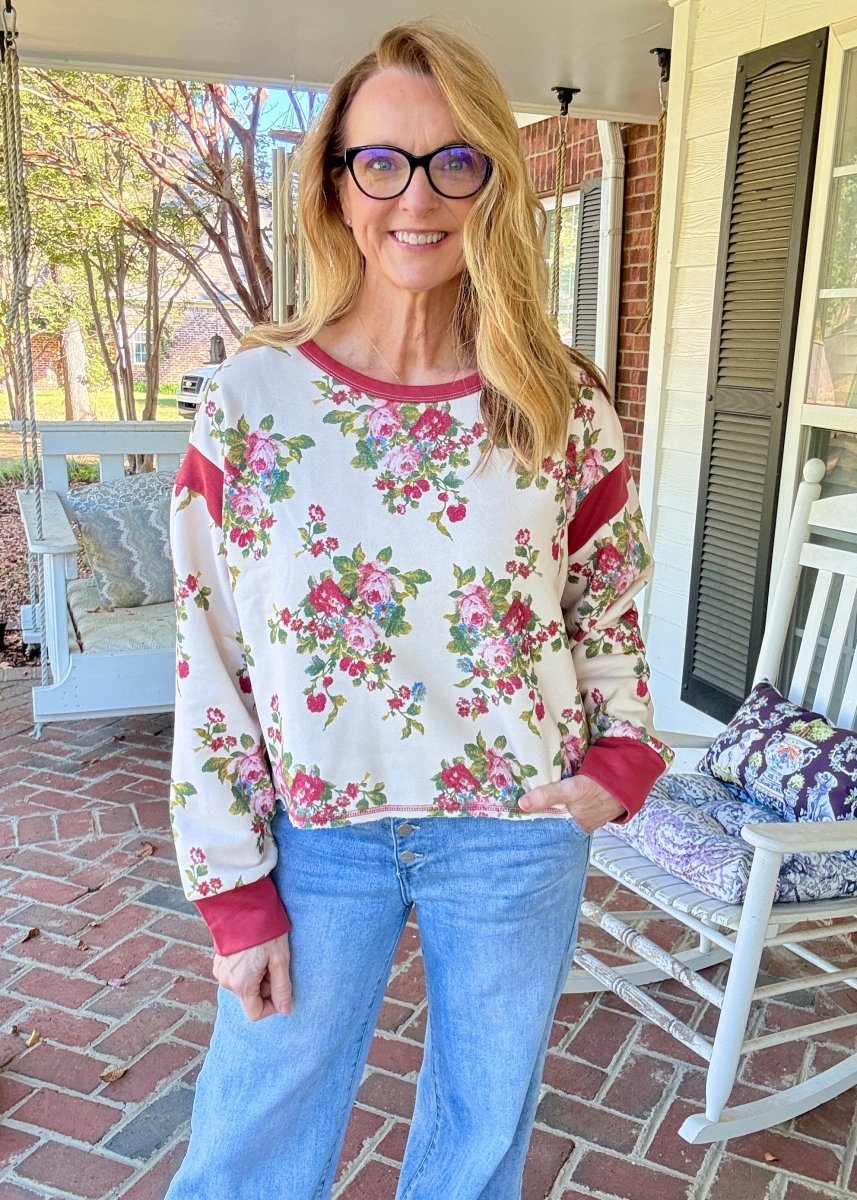 Floral Open Back Top | BiBi - top -Jimberly's Boutique-Olive Branch-Mississippi