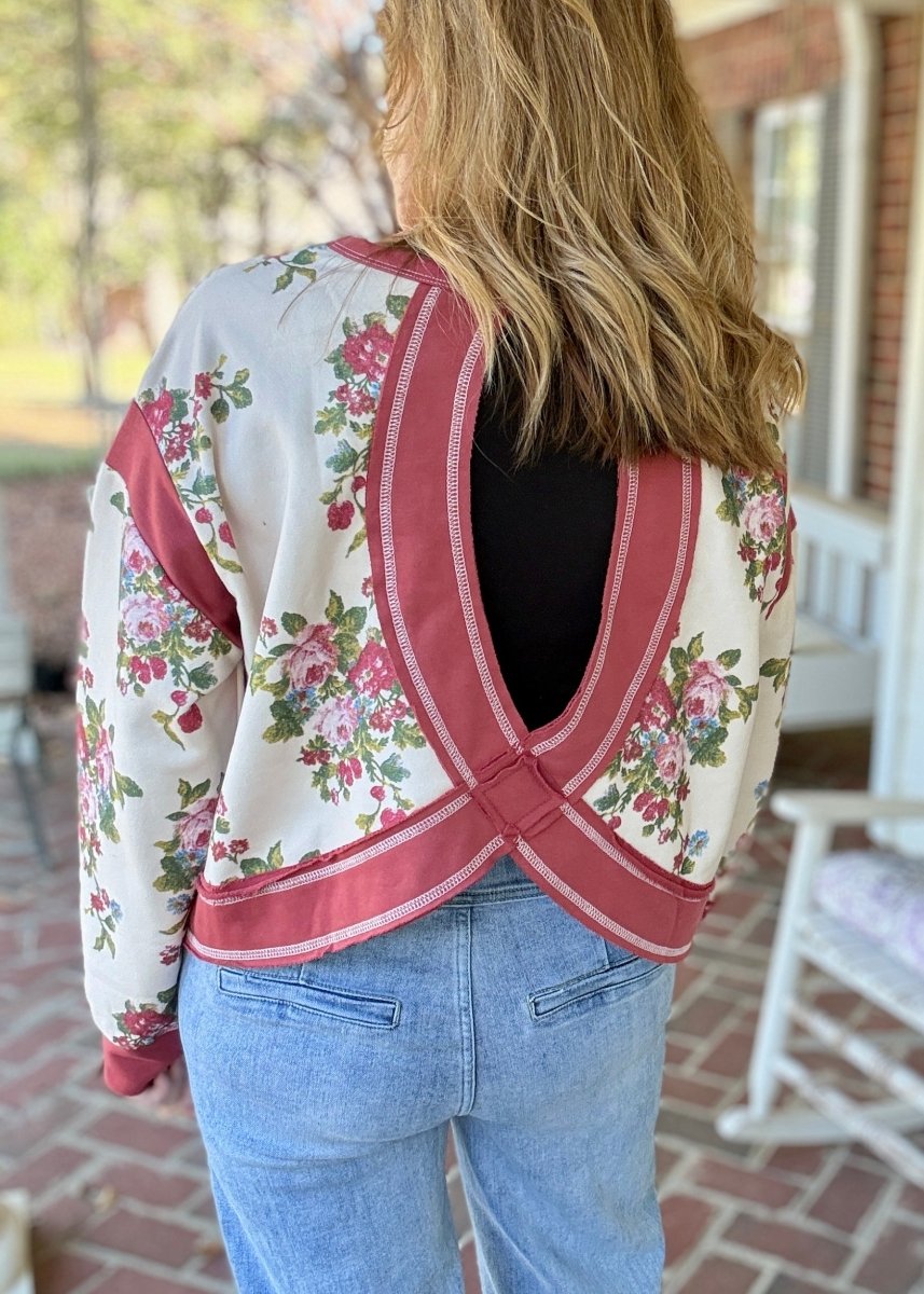 Floral Open Back Top | BiBi - top -Jimberly's Boutique-Olive Branch-Mississippi