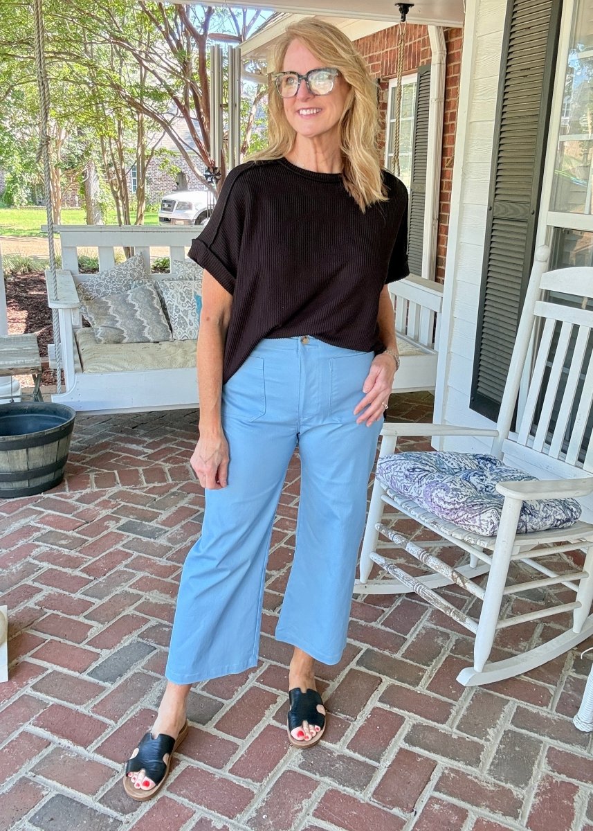 Gigio Cropped Pants - Blue - Jimberly's Boutique-Olive Branch-Mississippi