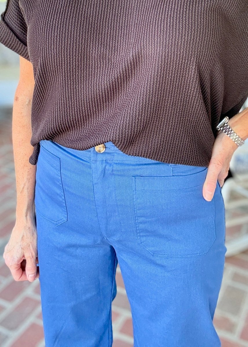 Gigio Cropped Pants - Royal Blue - Jimberly's Boutique-Olive Branch-Mississippi