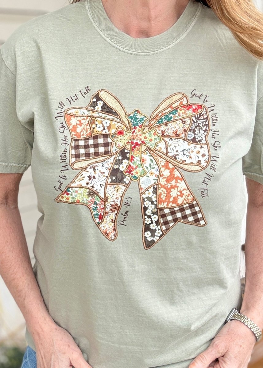 God Is Within Her Comfort Colors Tee - Embroidered Comfort Colors - Jimberly's Boutique - Olive Branch - Mississippi