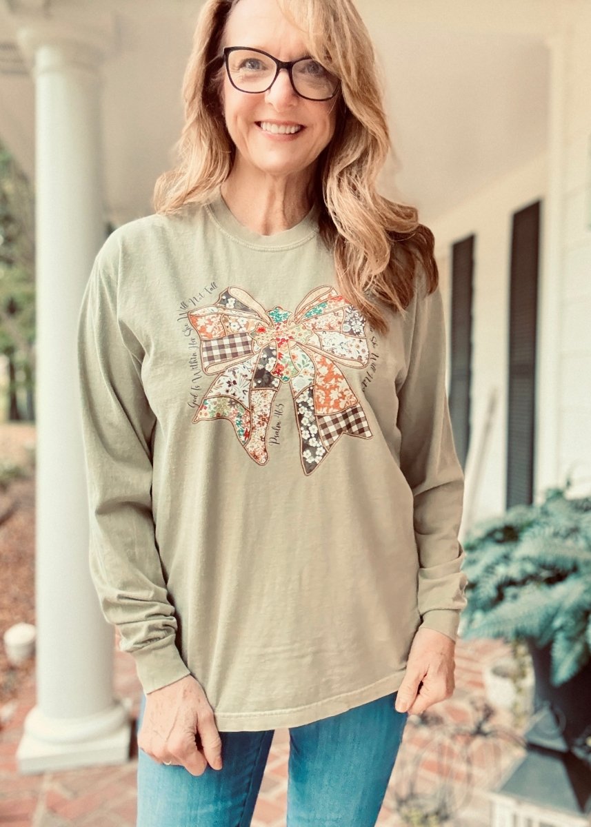 God Is Within Her Psalm 46:5 Long Sleeve - Embroidered Comfort Colors - Jimberly's Boutique - Olive Branch - Mississippi