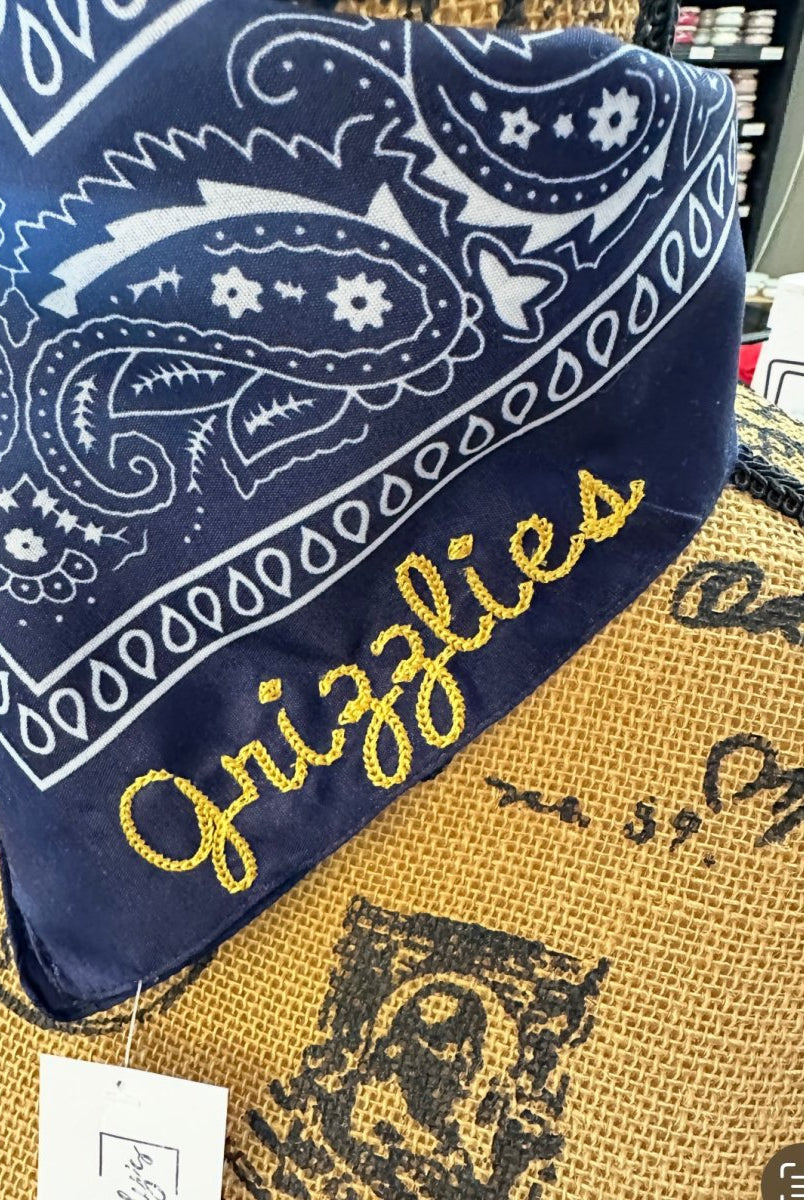 Grizzlies Embroidered Bandana - accessories - Jimberly's Boutique - Olive Branch - Mississippi