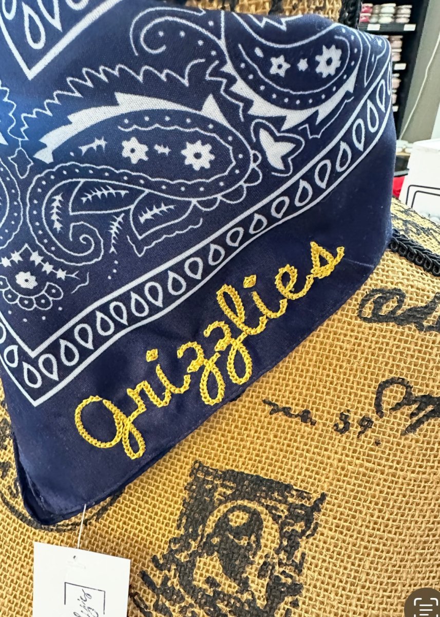Grizzlies Embroidered Bandana - accessories - Jimberly's Boutique - Olive Branch - Mississippi