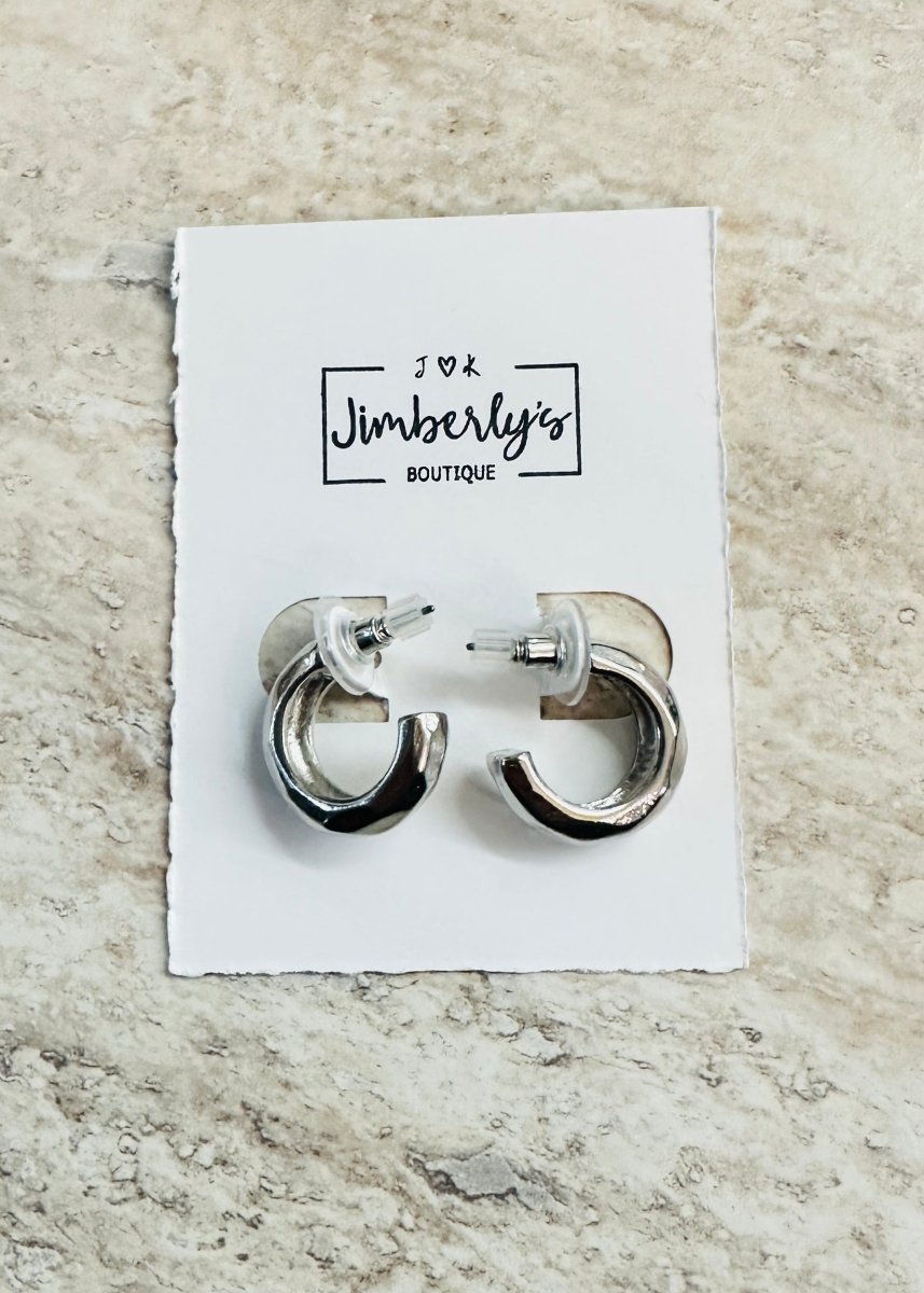 Hammered Hoop Earrings - Jimberly's Boutique - Olive Branch - Mississippi