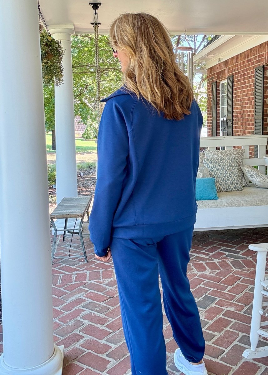 Hamptons Travel Set - Azure Navy - jogger set - Jimberly's Boutique - Olive Branch - Mississippi