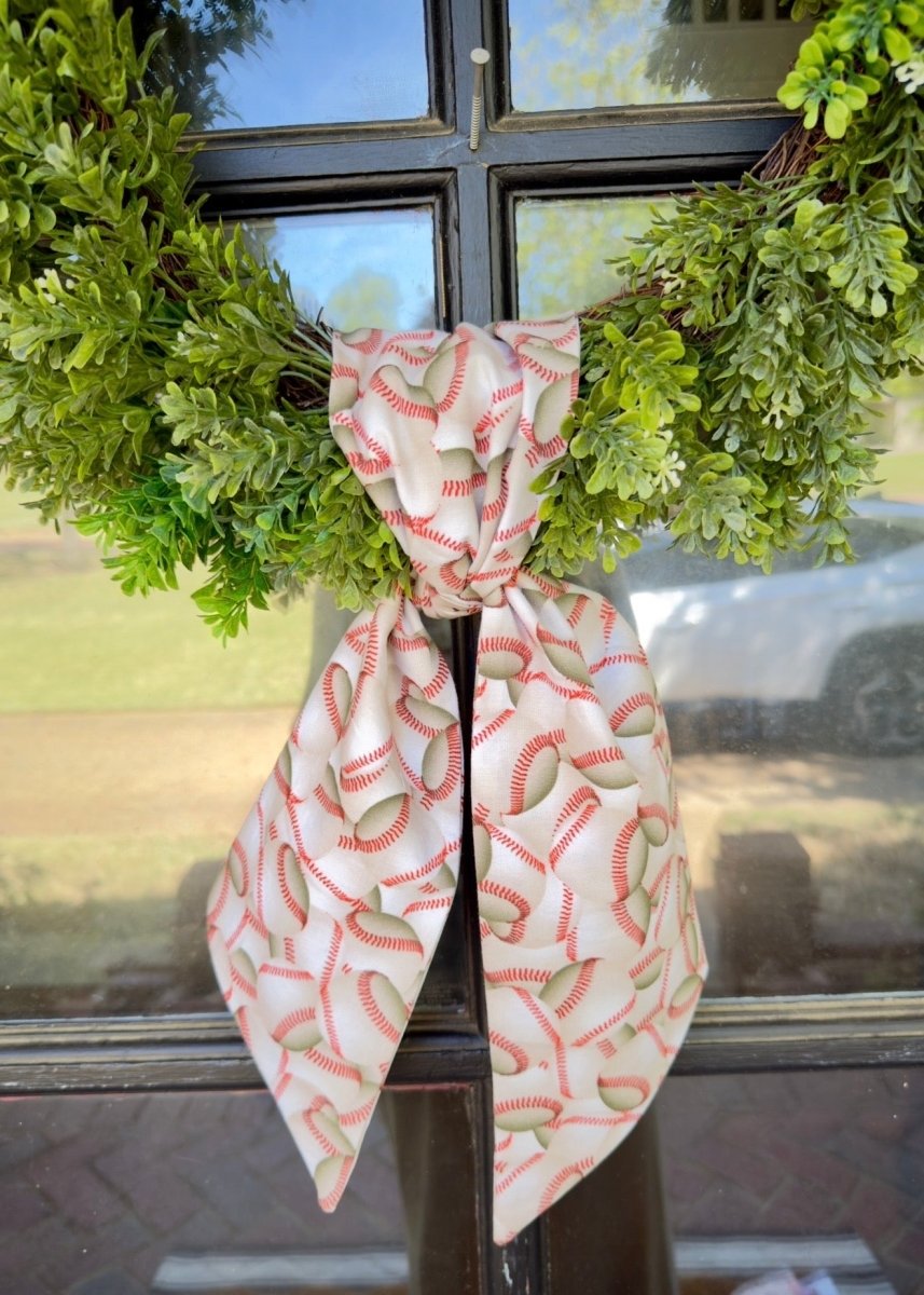 Handmade Wreath Sash - Baseball - Wreath Sash - Jimberly's Boutique - Olive Branch - Mississippi