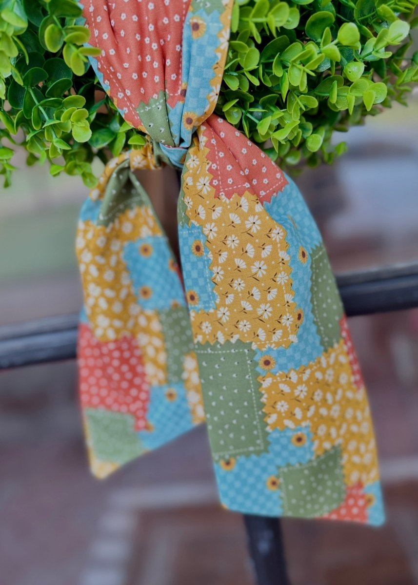 Handmade Wreath Sash - Fall Patchwork - Wreath Sash -Jimberly's Boutique-Olive Branch-Mississippi