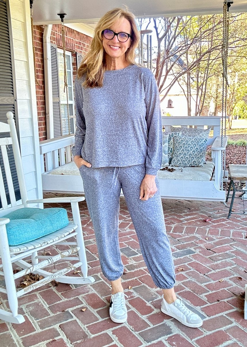 Heather Hacci Jogger Set - Black - jogger set - Jimberly's Boutique - Olive Branch - Mississippi