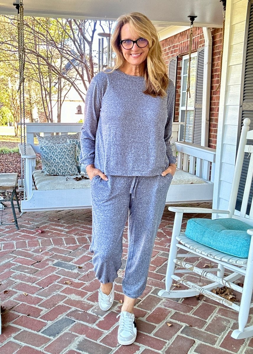 Heather Hacci Jogger Set - Black - jogger set - Jimberly's Boutique - Olive Branch - Mississippi
