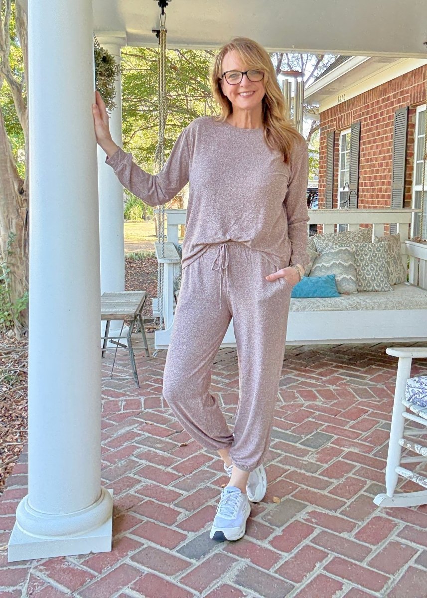 Heather Hacci Jogger Set - Brown - jogger set - Jimberly's Boutique - Olive Branch - Mississippi