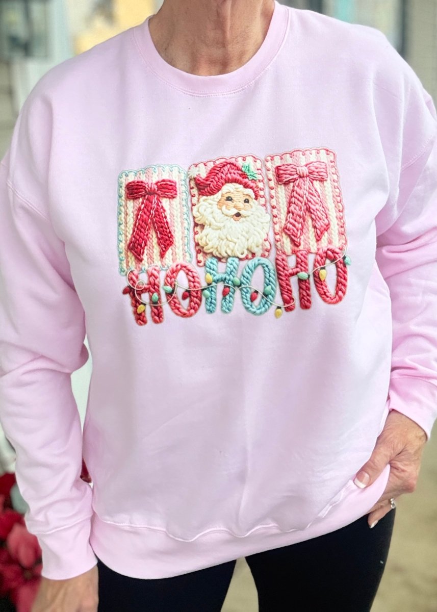 Ho Ho Ho Special Pink Sweatshirt - sweatshirt - Jimberly's Boutique - Olive Branch - Mississippi