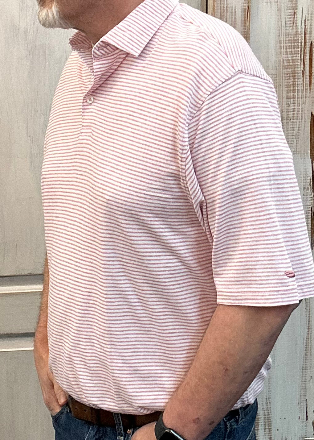 Southern Marsh | Marsh LUX | Mangrove Stripe | Pique Polo | Rhubarb - Southern Marsh Polo -Jimberly's Boutique-Olive Branch-Mississippi