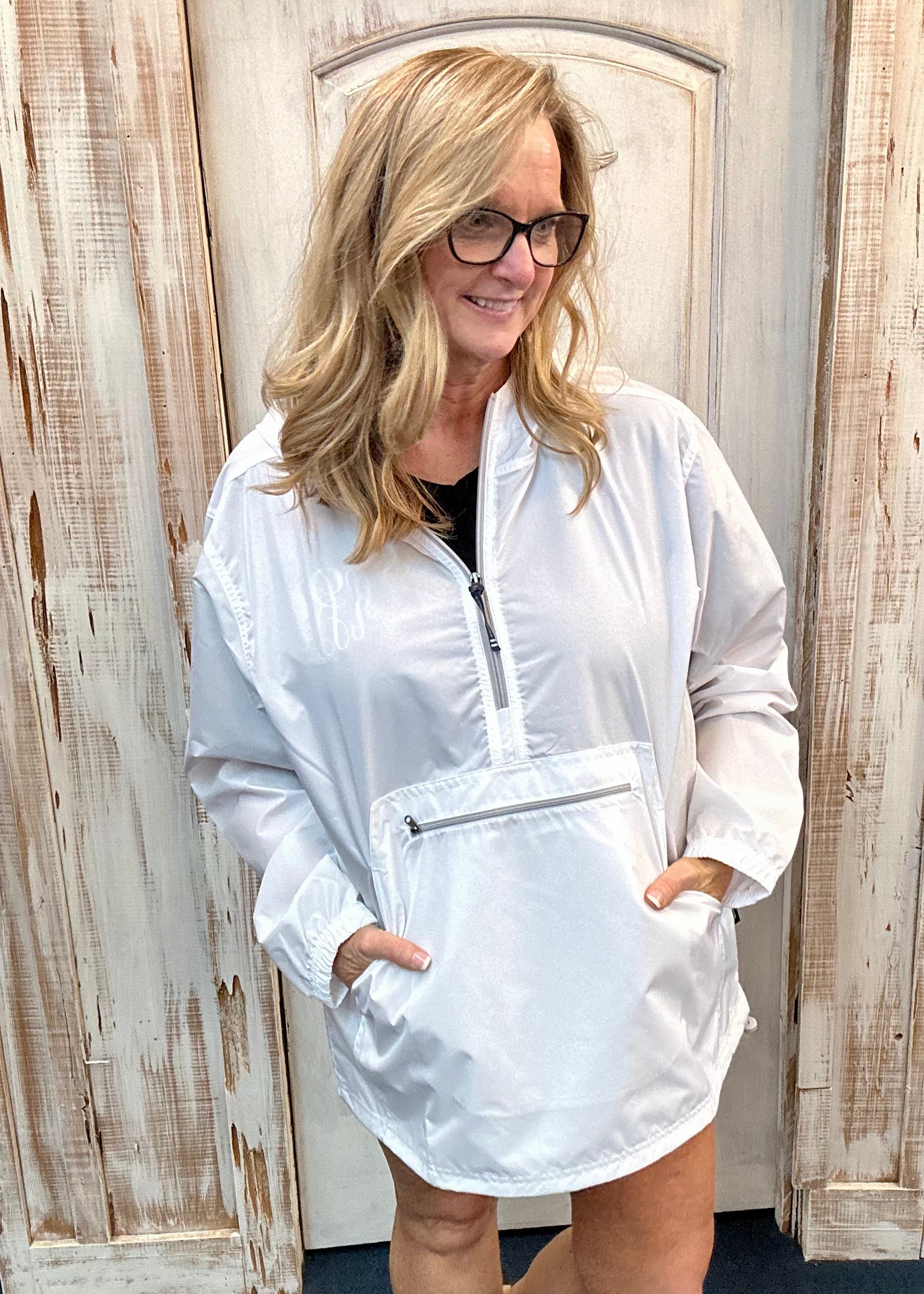 Charles River Unlined Pullover Rain Jacket--White - Rain Jacket -Jimberly's Boutique-Olive Branch-Mississippi