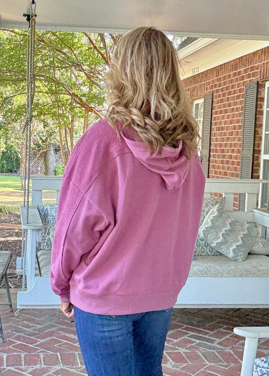 Inside Out Pullover - Rose | Easel - Casual Top - Jimberly's Boutique - Olive Branch - Mississippi