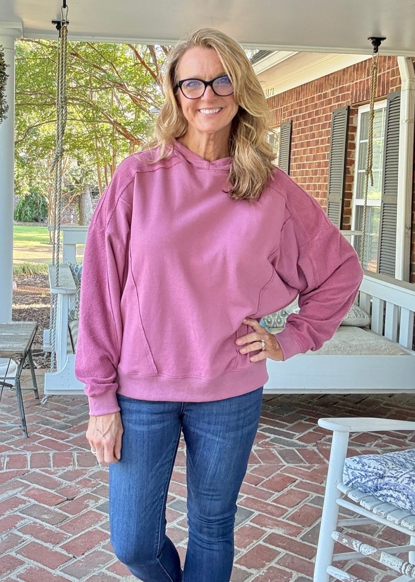 Inside Out Pullover - Rose | Easel - Casual Top - Jimberly's Boutique - Olive Branch - Mississippi