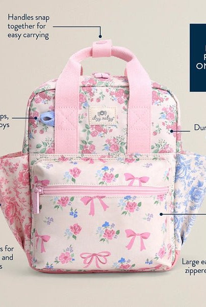 Itzy Bitzy Backpack - Ribbons & Roses - diaper bag - Jimberly's Boutique - Olive Branch - Mississippi