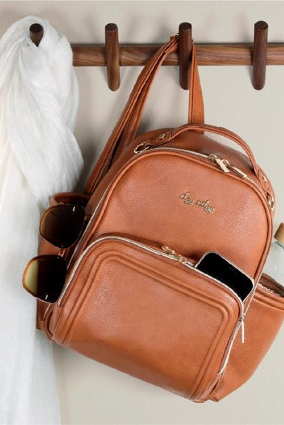 Itzy Ritzy Mini Plus Diaper Bag - Cognac - diaper bag - Jimberly's Boutique - Olive Branch - Mississippi